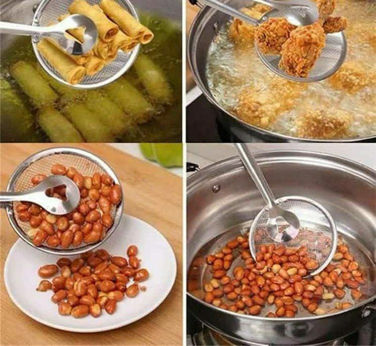 کفگیر روغن گیر استیل